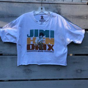 Jimi Hendrix Authentic Boho Festival Cropped ShortSleeve T-Shirt Festival Hippie